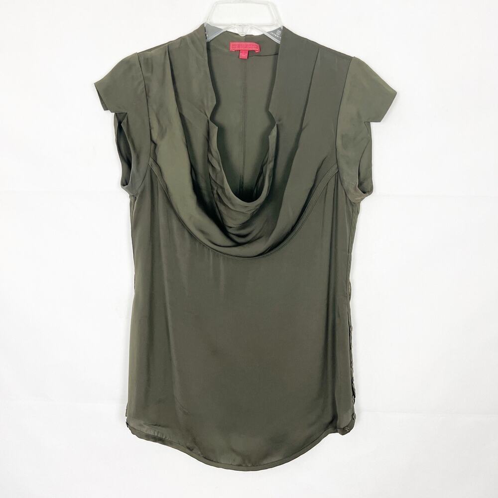 One. September Draped Neck Career Wear Top Size S